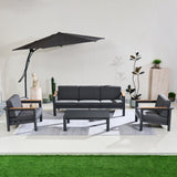 ARVE 5-Seater Modern Aluminium Outdoor Sofa Set - 4 Pieces