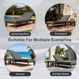 ARVE Aluminum Sun Lounger Set (Chaise + Side Table)