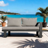 ARVIA Aluminum L-Shape Corner Sofa Set