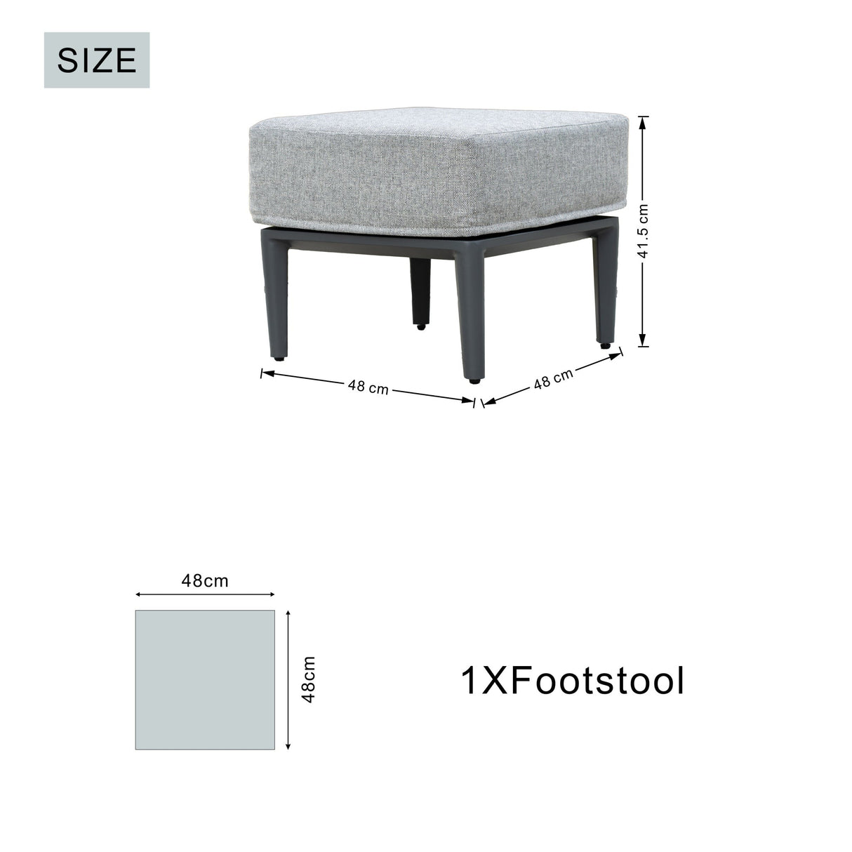 AUREL 7-Seater Aluminium Outdoor Sofa Set - 6 Pieces