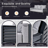 AUREL Aluminium 3-Seater Outdoor Sofa