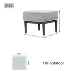 AUREL Aluminium Square Ottoman
