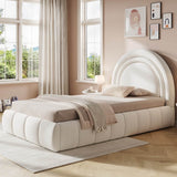 3ft Single Velvet Ottoman Bed - Upholstered Storage Bed with Headboard, Beige