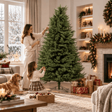 Realistic PE & PVC Artificial Christmas Tree - Full Mixed-Foliage Xmas Tree for a Lush Festive Look, 7ft/8ft/9ft