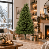 Realistic PE & PVC Artificial Christmas Tree - Full Mixed-Foliage Xmas Tree for a Lush Festive Look, 7ft/8ft/9ft