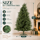 Realistic PE & PVC Artificial Christmas Tree - Full Mixed-Foliage Xmas Tree for a Lush Festive Look, 7ft/8ft/9ft