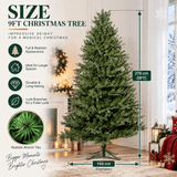 Realistic PE & PVC Artificial Christmas Tree - Full Mixed-Foliage Xmas Tree for a Lush Festive Look, 7ft/8ft/9ft
