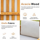 CAVEN Solid Wood Outdoor 3-Seater Sofa