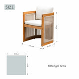 CAVEN Solid Wood Outdoor Dining Chair with Cushion