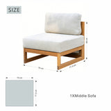 CAVEN Solid Wood Outdoor Middle Sofa Module