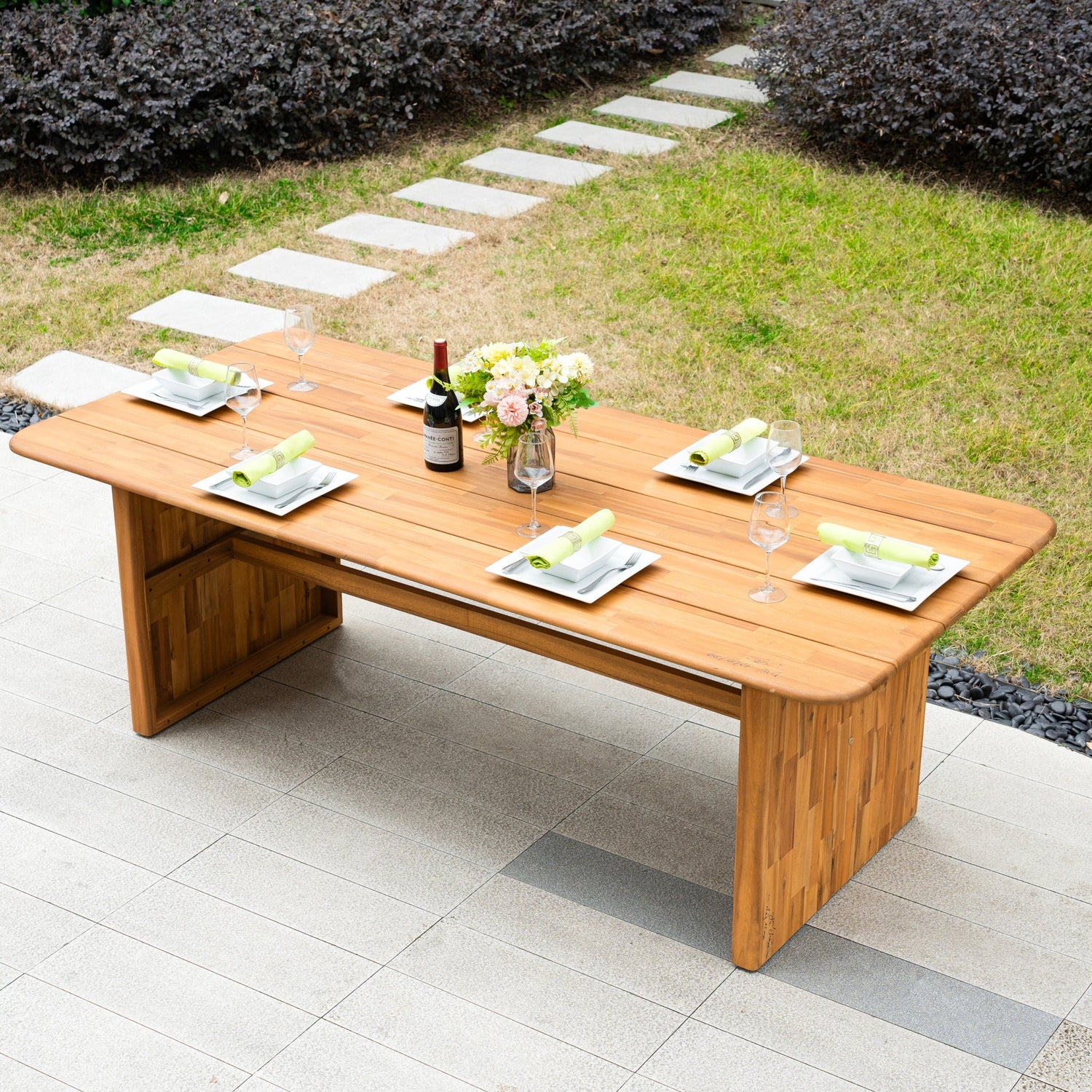 CAVEN Solid Wood Outdoor Dining Table - 2.2m