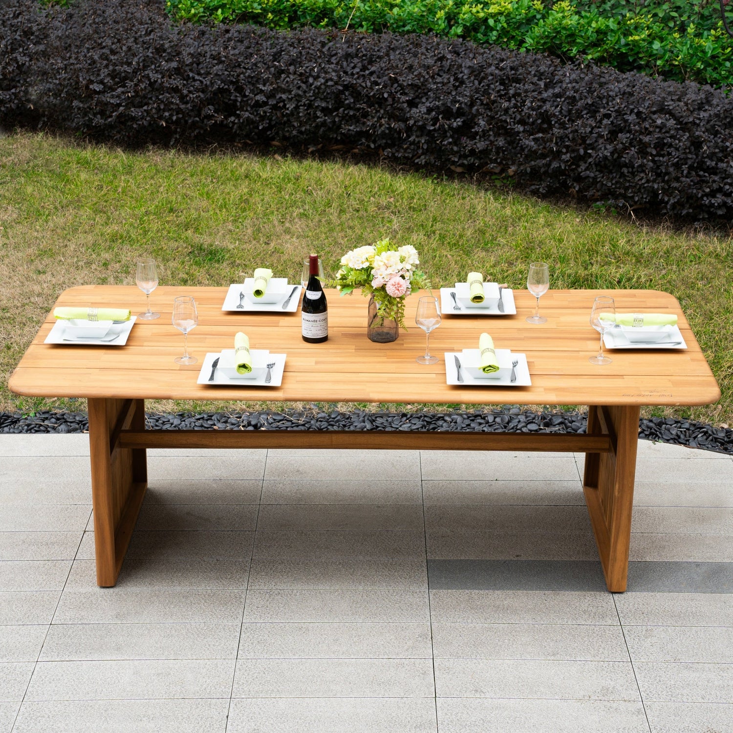 CAVEN Solid Wood Outdoor Dining Table - 2.2m