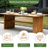 CAVEN Solid Wood Outdoor Dining Table - 2.2m