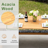 CAVEN Solid Wood Outdoor Dining Table - 2.2m