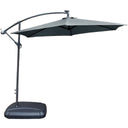 Cantilever Garden Parasol with Steel Frame -8 Rib, Vented Canopy & Weighted Base