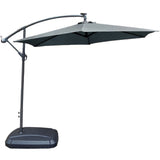 Cantilever Garden Parasol with Steel Frame -8 Rib, Vented Canopy & Weighted Base