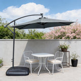 Cantilever Garden Parasol with Steel Frame -8 Rib, Vented Canopy & Weighted Base