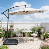 Cantilever Garden Parasol with Steel Frame -8 Rib, Vented Canopy & Weighted Base