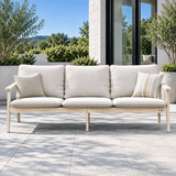 Solid Wood 3-Seater Sofa