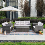 7-Seater Outdoor Sofa Set with Storage Box - PAS-1503-GR