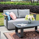 VAREL 4-Piece Sofa Set with TALARA Coffee Table (2 Armchairs + 2-Seater)