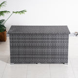 Large Outdoor Wicker Storage Box - Weatherproof Garden & Patio Chest