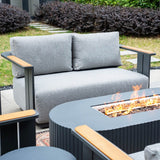 VAREL 5-Piece Sofa Set with LYRIN Fire Pit Table (Full Set)