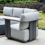 VAREL 5-Piece Sofa Set with LYRIN Fire Pit Table (Full Set)