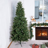 Realistic Full Green PE & PVC Artificial Christmas Tree - Lush Mixed-Foliage Xmas Tree for Festive Home Decoration, 6.5ft/7.5ft/8.5ft