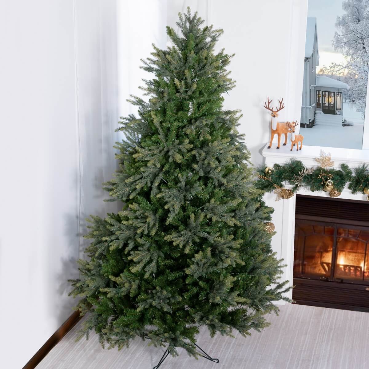 Lush Full Green Artificial Christmas Tree - Realistic Xmas Tree for Festive Home Decoration, 7ft/8ft/9ft