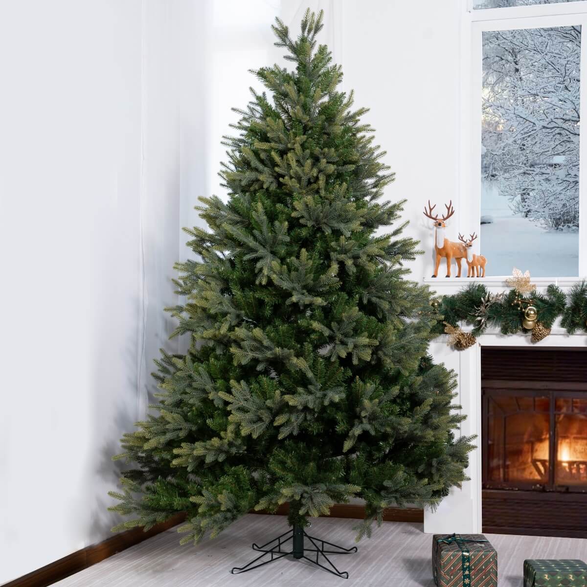 Lush Full Green Artificial Christmas Tree - Realistic Xmas Tree for Festive Home Decoration, 7ft/8ft/9ft