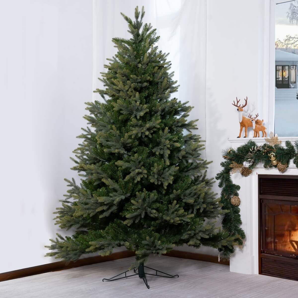 Lush Full Green Artificial Christmas Tree - Realistic Xmas Tree for Festive Home Decoration, 7ft/8ft/9ft