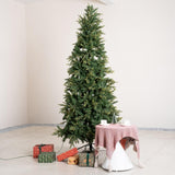 Pre-Lit Artificial Christmas Tree - Realistic Full Green Xmas Tree with LED Lights for Indoor Home Decoration