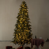 Pre-Lit Artificial Christmas Tree - Realistic Full Green Xmas Tree with LED Lights for Indoor Home Decoration