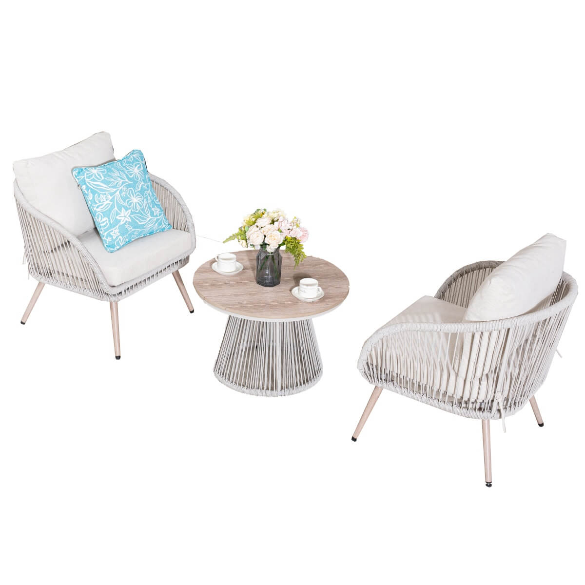 Outdoor Metal Bistro Set - Garden Furniture for Small Spaces