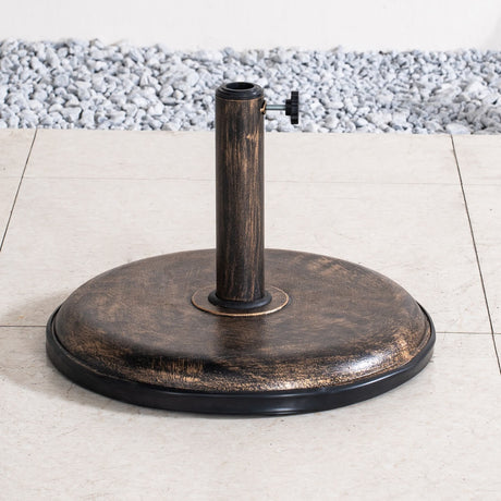 Straight Pole Parasol Base – Concrete Outdoor Umbrella Stand for Patio, Garden or Balcony – Abrihome UK