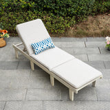 Wooden Sunlounger - Outdoor Garden Deck Chair for Patio, Poolside or Terrace