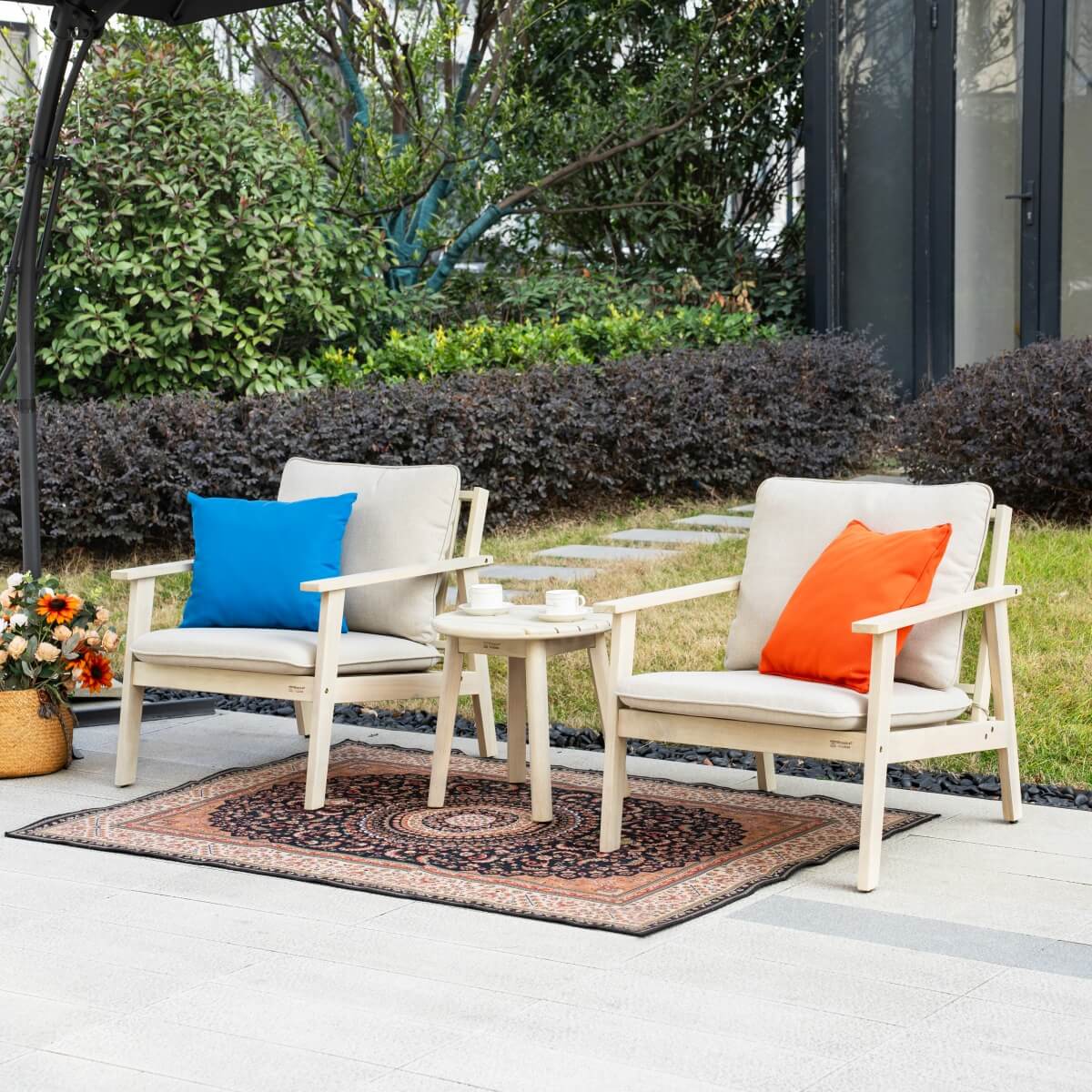 Outdoor Bistro Set – Compact Garden Table and Chairs for Patio, Balcony or Small Space