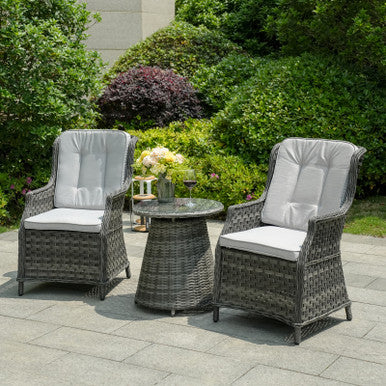Ravenna 3-Piece Grey Rattan Bistro Set ¨C PAD-1708