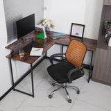 L-Shaped Black Computer Desk with Corner Workstation Table - DT-24612