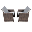 Patio Chairs Set of 2 in Brown 