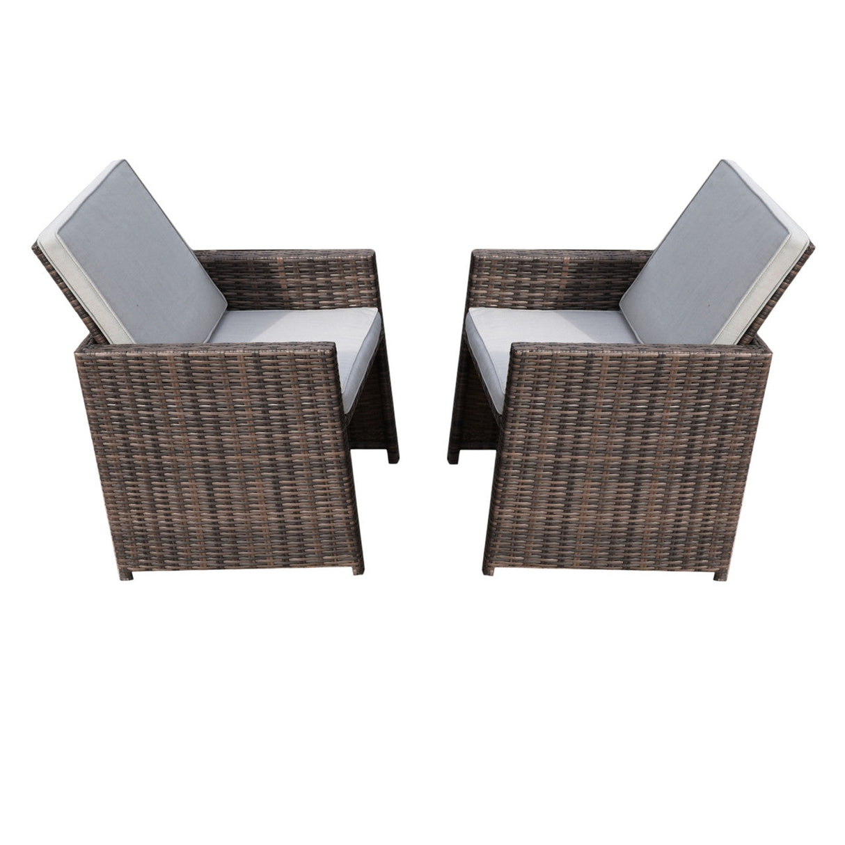 Patio Chairs Set of 2 in Brown 