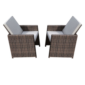 Patio Chairs Set of 2 in Brown 