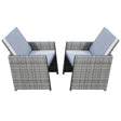 Patio Chairs Set of 2 in  Gray 