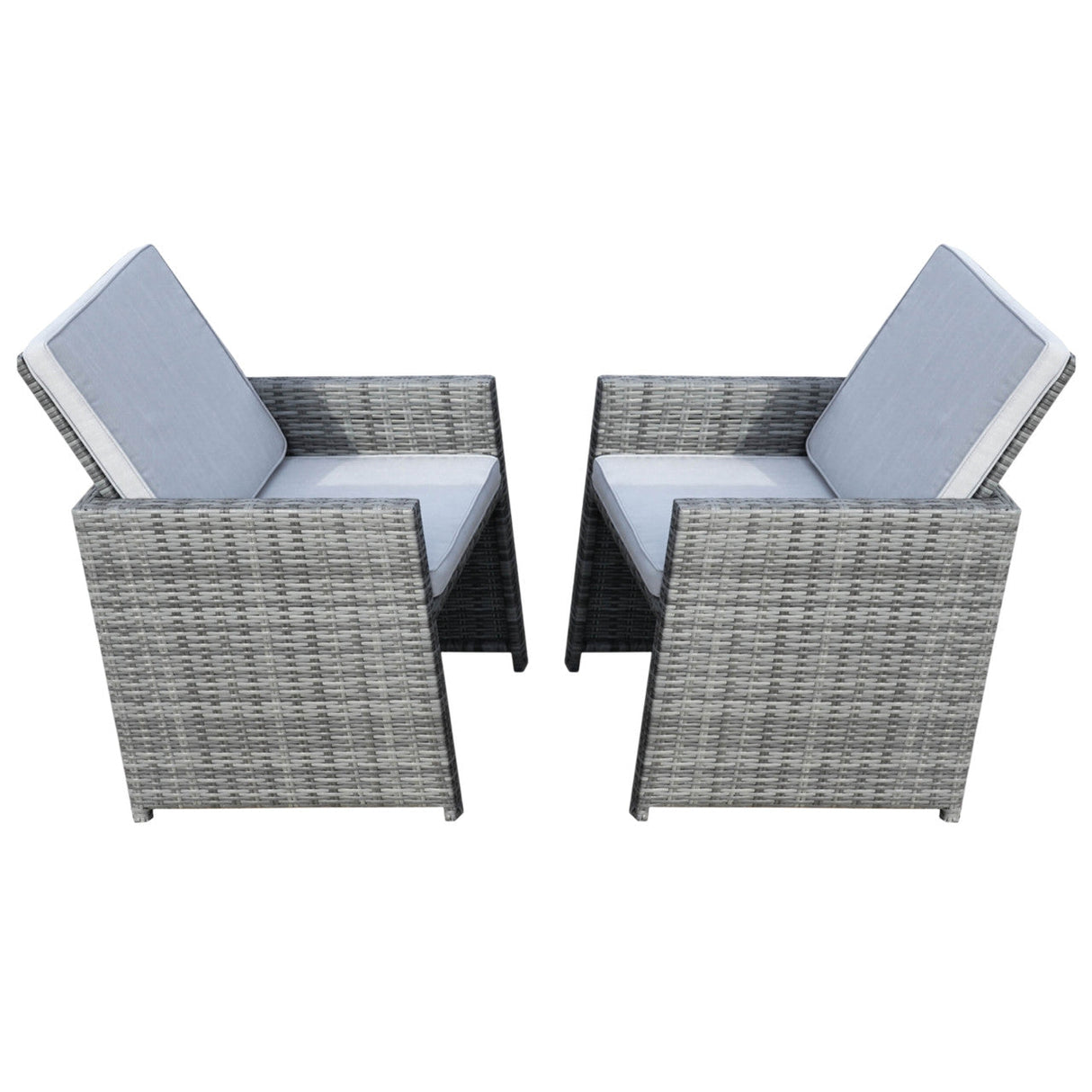 Patio Chairs Set of 2 in  Gray 