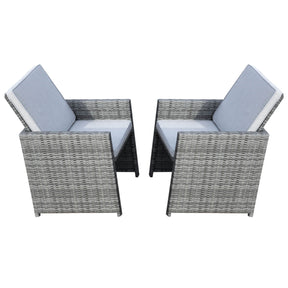Patio Chairs Set of 2 in  Gray 