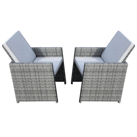 Patio Chairs Set of 2 in  Gray 