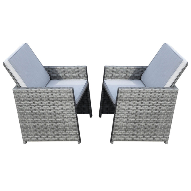 Patio Chairs Set of 2 in  Gray 