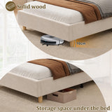 3ft Single Upholstered Storage Bed - Velvet Bed Frame with Storage Headboard, USB & Type-C Charging Ports and Reading Light, Beige