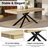 Extendable Dining Table 140 to 180 cm – Rectangular Table for 6 to 8 People with Metal Legs